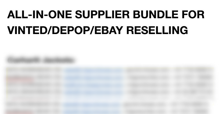 All-In-One Suppliers Bundle